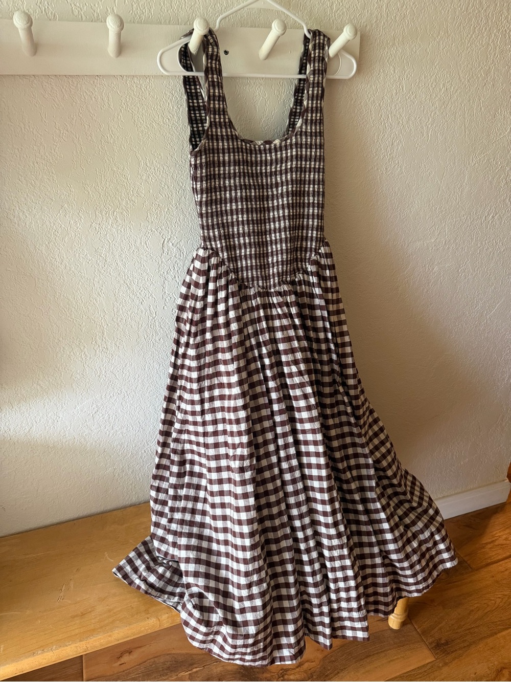 Loeffler Randall Brown and White Gingham Dress - Picture 1 of 6